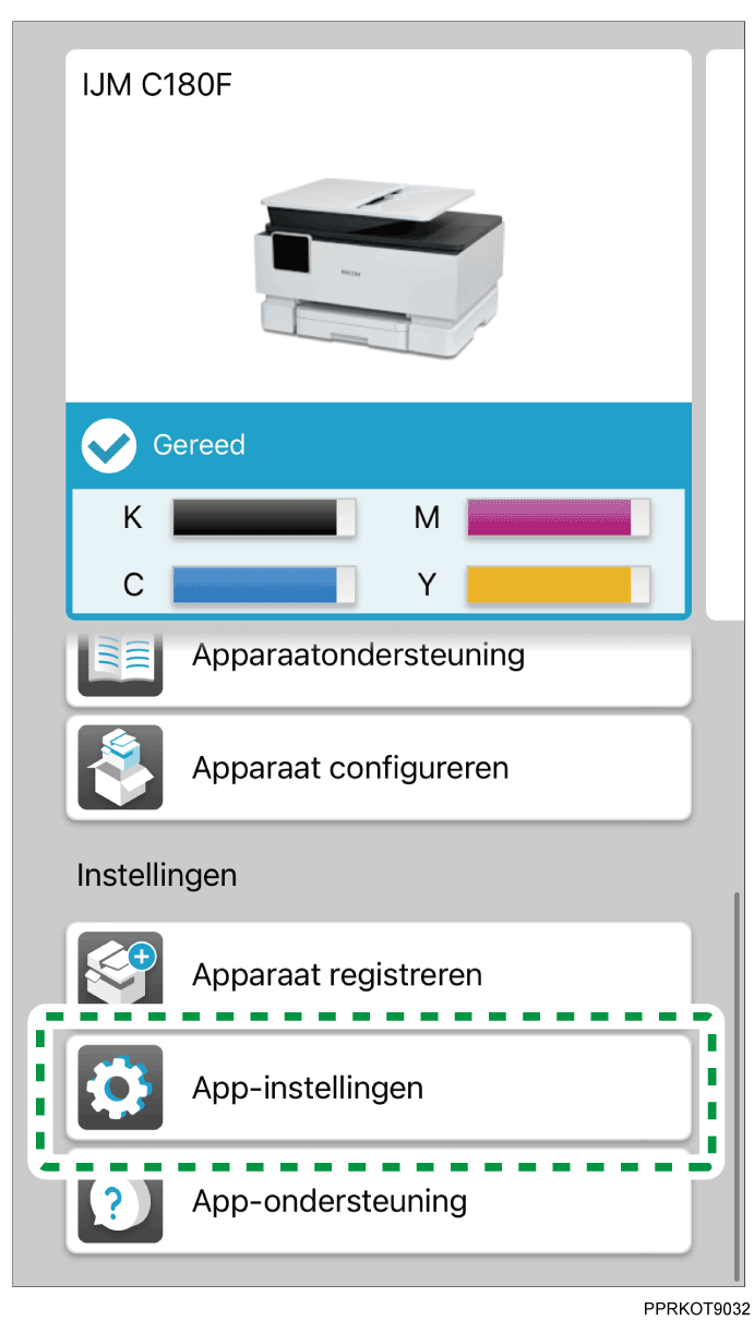 Illustratie van toepassingsscherm