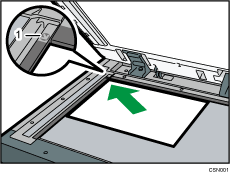 原稿ガラスのイラスト　説明番号つき