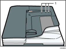 自動原稿送り装置（ADF）のイラスト　説明番号つき