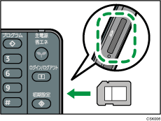 SDカードを取り付けるイメージイラスト