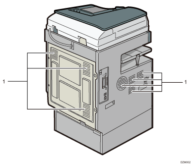 本体背面のイラスト 説明番号つき