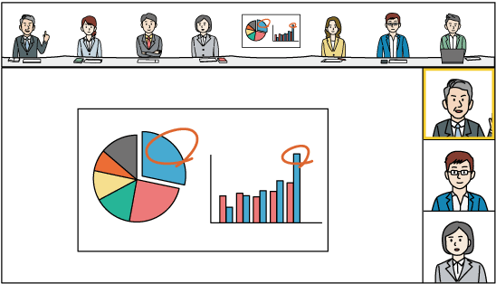 アプリケーション画面のイラスト