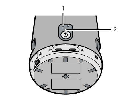 機器正面のイラスト 説明番号つき