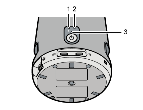 機器正面のイラスト 説明番号つき