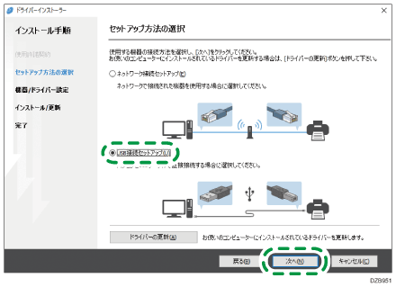 ドライバー画面のイラスト