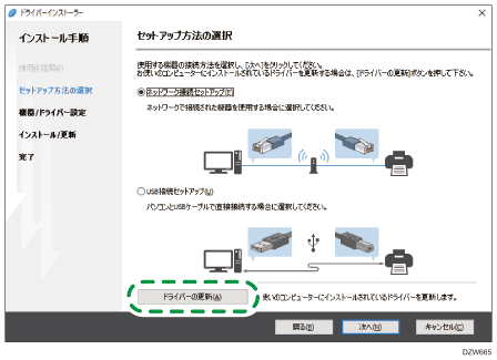 ドライバー画面のイラスト