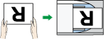 自動原稿送り装置（ADF）にセットするときのイメージイラスト