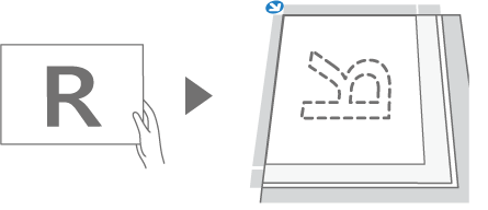 読める方向でセットできない原稿のセット方向のイメージイラスト