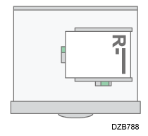 用紙のセット方法のイメージイラスト