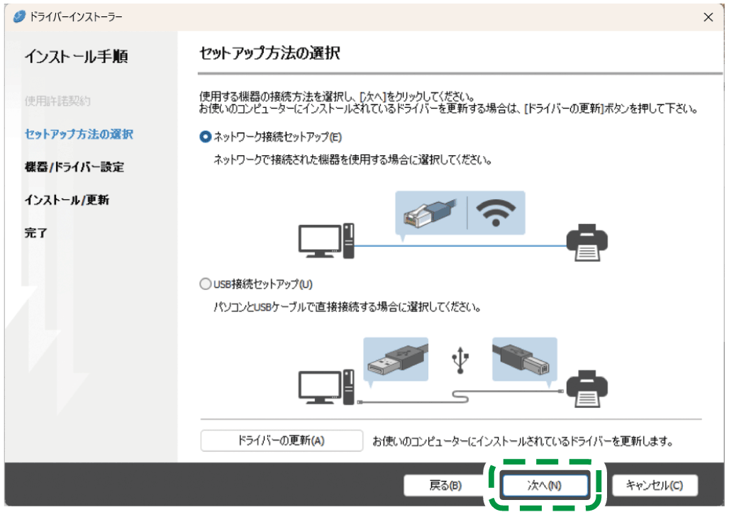ドライバー画面のイラスト