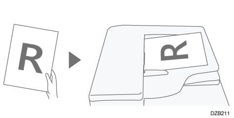 基本的な原稿のセット方向のイメージイラスト