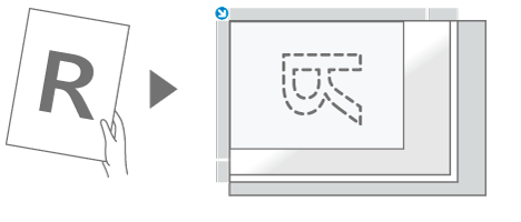 基本的な原稿のセット方向のイメージイラスト