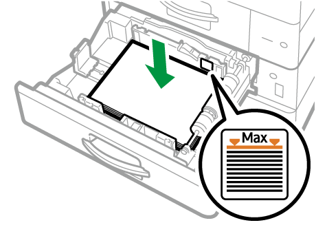 給紙トレイのイラスト