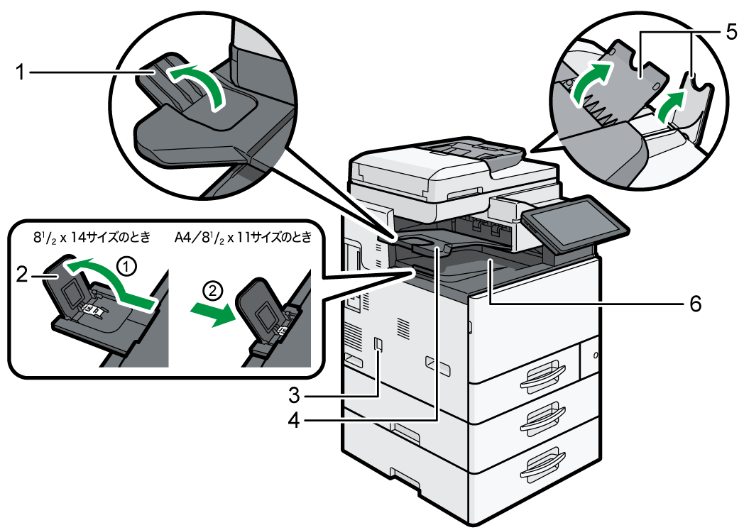 本体全体のイラスト 説明番号つき