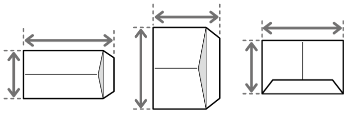 封筒サイズのイメージイラスト