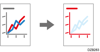 2色でのコピー結果のイメージイラスト