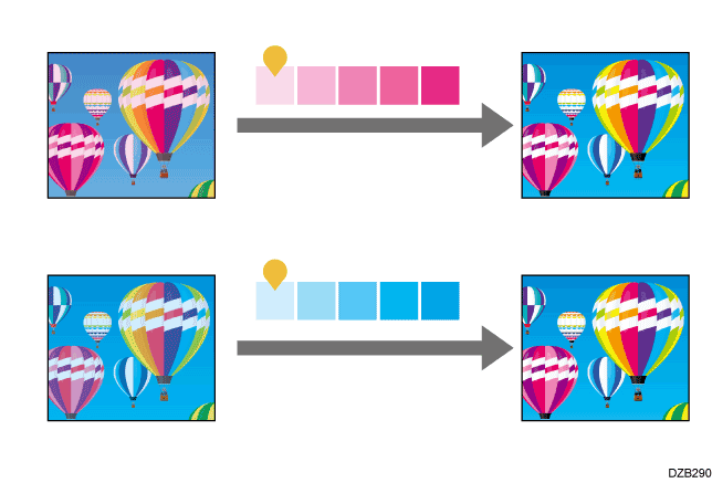 カラーバランス調整のイメージイラスト