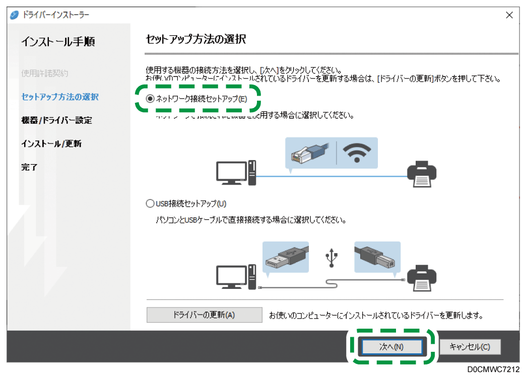 ドライバー画面のイラスト