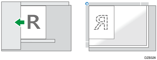 送信原稿のセット方向のイメージイラスト