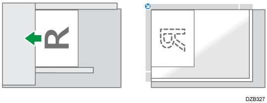 送信原稿のセット方向のイメージイラスト