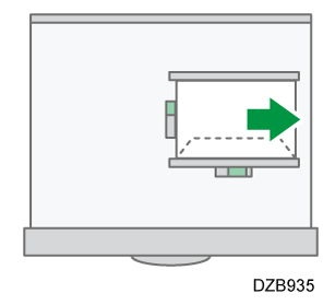 トレイ2から4に横にセットするイメージイラスト