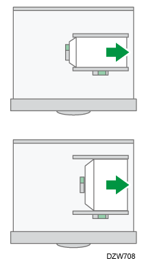 トレイ2から4に縦にセットするイメージイラスト