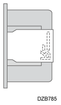 用紙のセット方法のイメージイラスト