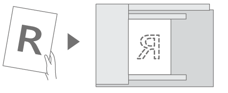 基本的な原稿のセット方向のイメージイラスト