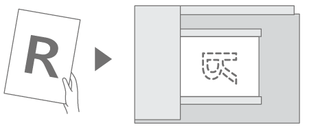 縦向きにセットできない原稿のセット方向のイメージイラスト