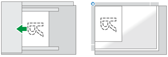 送信原稿のセット方向のイメージイラスト