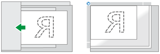 送信原稿のセット方向のイメージイラスト