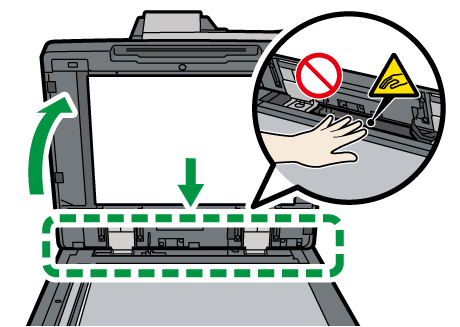 原稿ガラスのイラスト