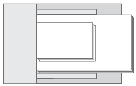 原稿を同じサイズごとにまとめるイメージイラスト