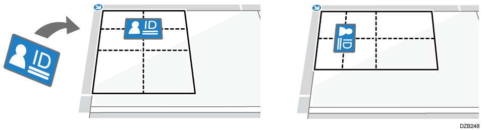 縦と横のIDカードコピーのイメージイラスト