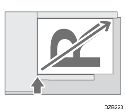 左下から拡大縮小されるイメージイラスト