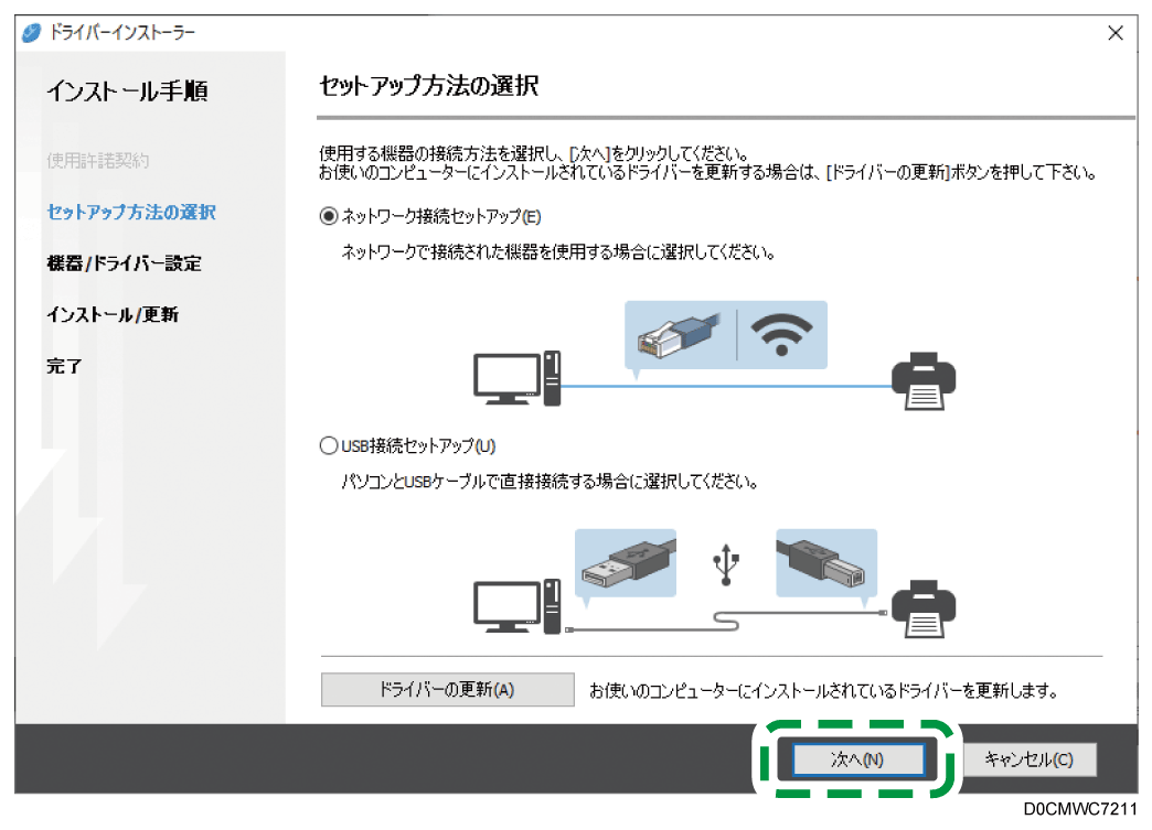 ドライバー画面のイラスト