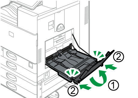 手差しトレイのイラスト