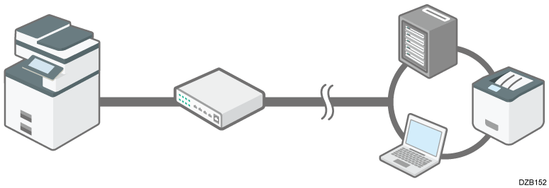 ローカルエリアネットワークのイメージイラスト