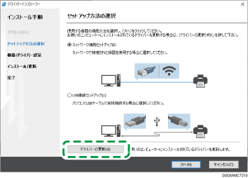 ドライバー画面のイラスト