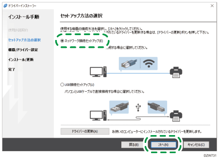 ドライバー画面のイラスト