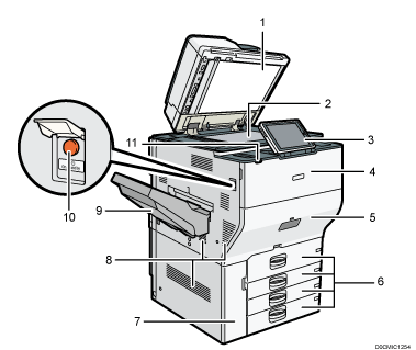 本体全体のイラスト 説明番号つき