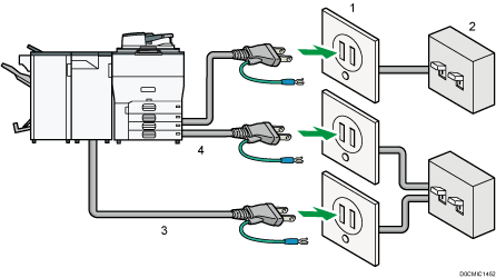 電源接続のイメージイラスト