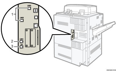 モジュラーケーブルを接続する 使用説明書 Ricoh Im C8000 Ricoh Im C6500