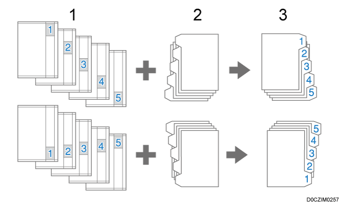 インデックス紙にコピーするイメージイラスト