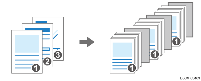 仕切り紙挿入のイメージイラスト
