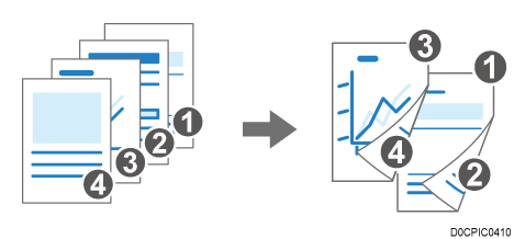 反転排紙のイメージイラスト