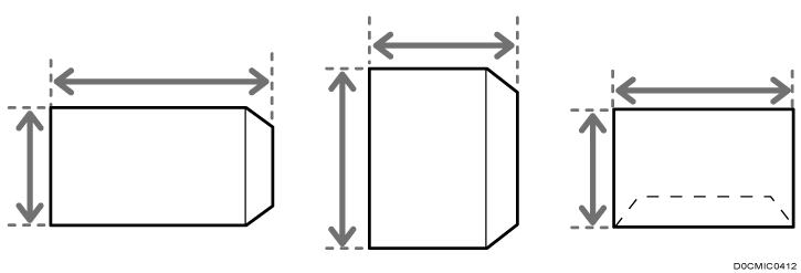 封筒サイズのイメージイラスト