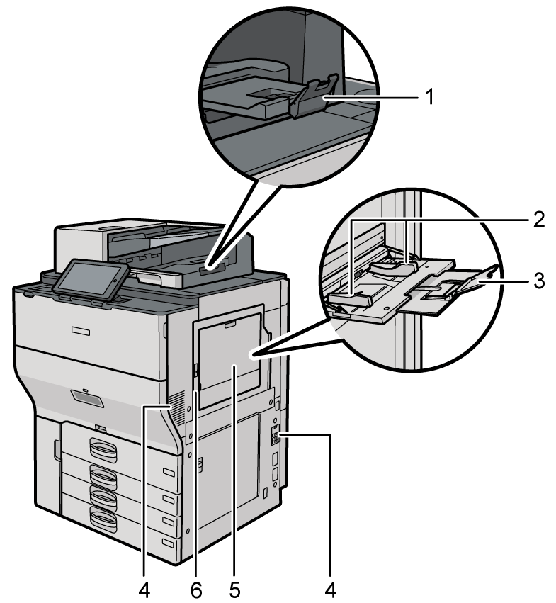 本体全体のイラスト 説明番号つき