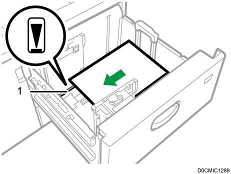 A3大量給紙トレイのイラスト 説明番号つき