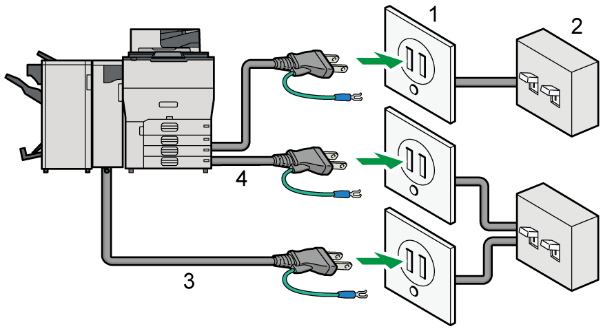 電源接続のイラスト